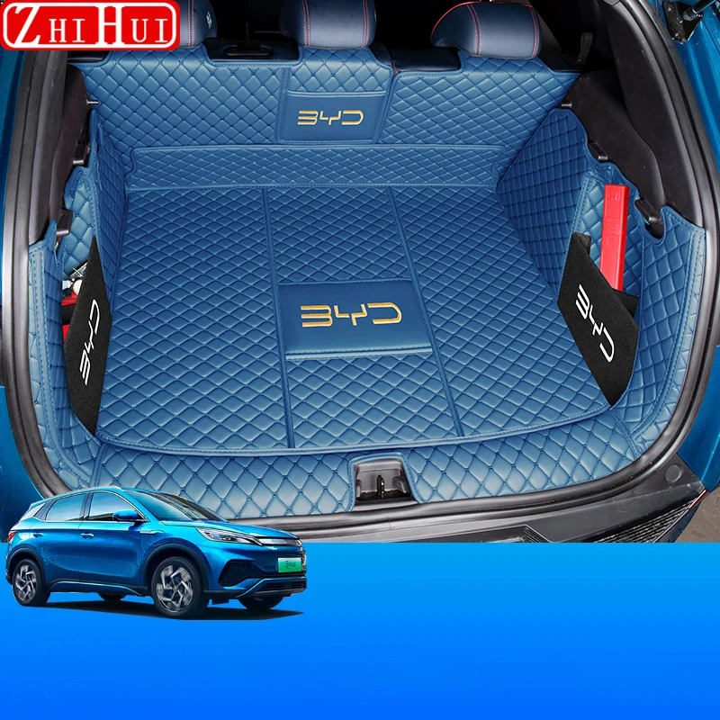

For BYD Atto 3 Yuan Plus 2022 2023 Car Styling Trunk Protection PU Leather Mat Catpet Interior Cover Part Pad Auto Accessories