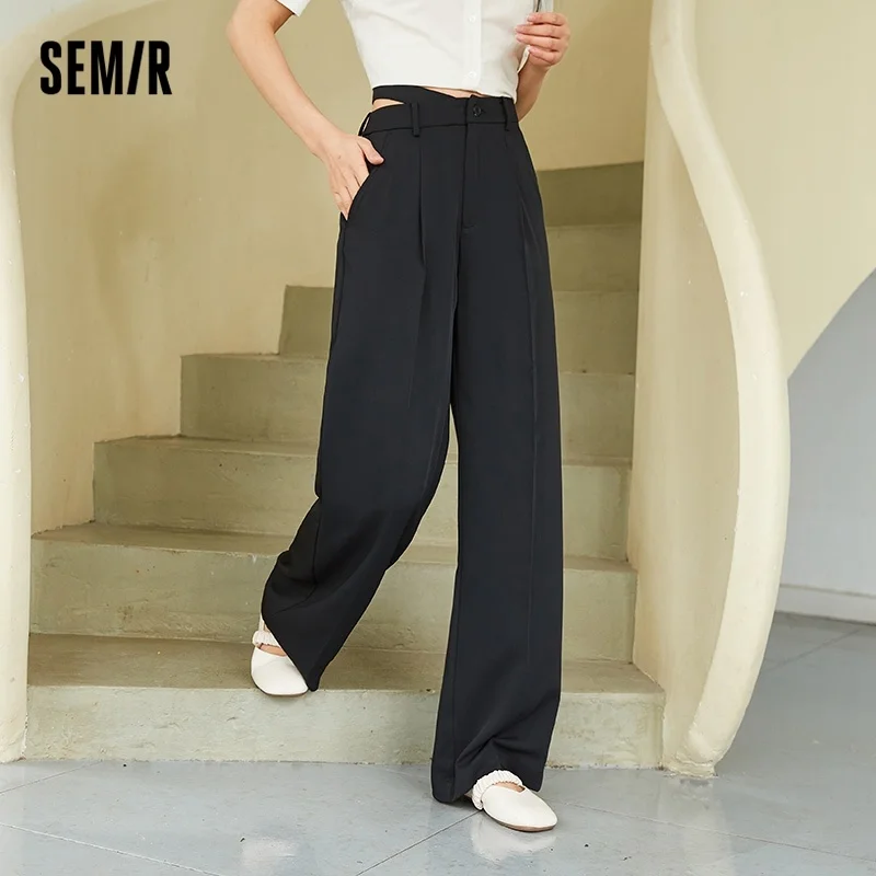 

SEMIR Casual Pants Women Mopping Pants Cover The Flesh 2022 Summer New Wide-Leg Pants All-Match Women'S Suit Pants