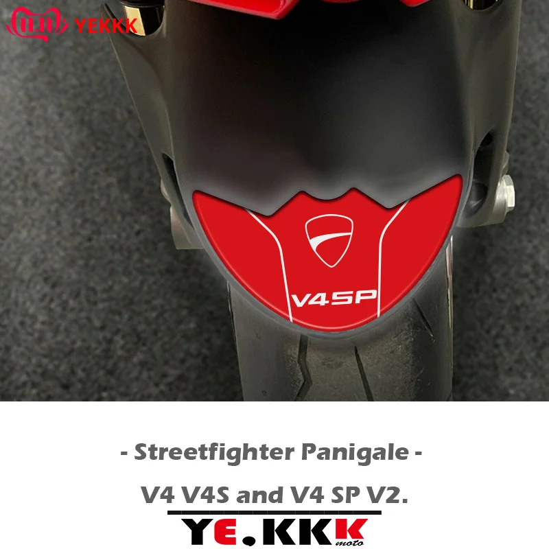 

For Ducati Streetfighter Panigale V4SP V4 V4R V4S V2 Fender Protection 3D Stereo Italy Sticker Decal DUCATI Logo