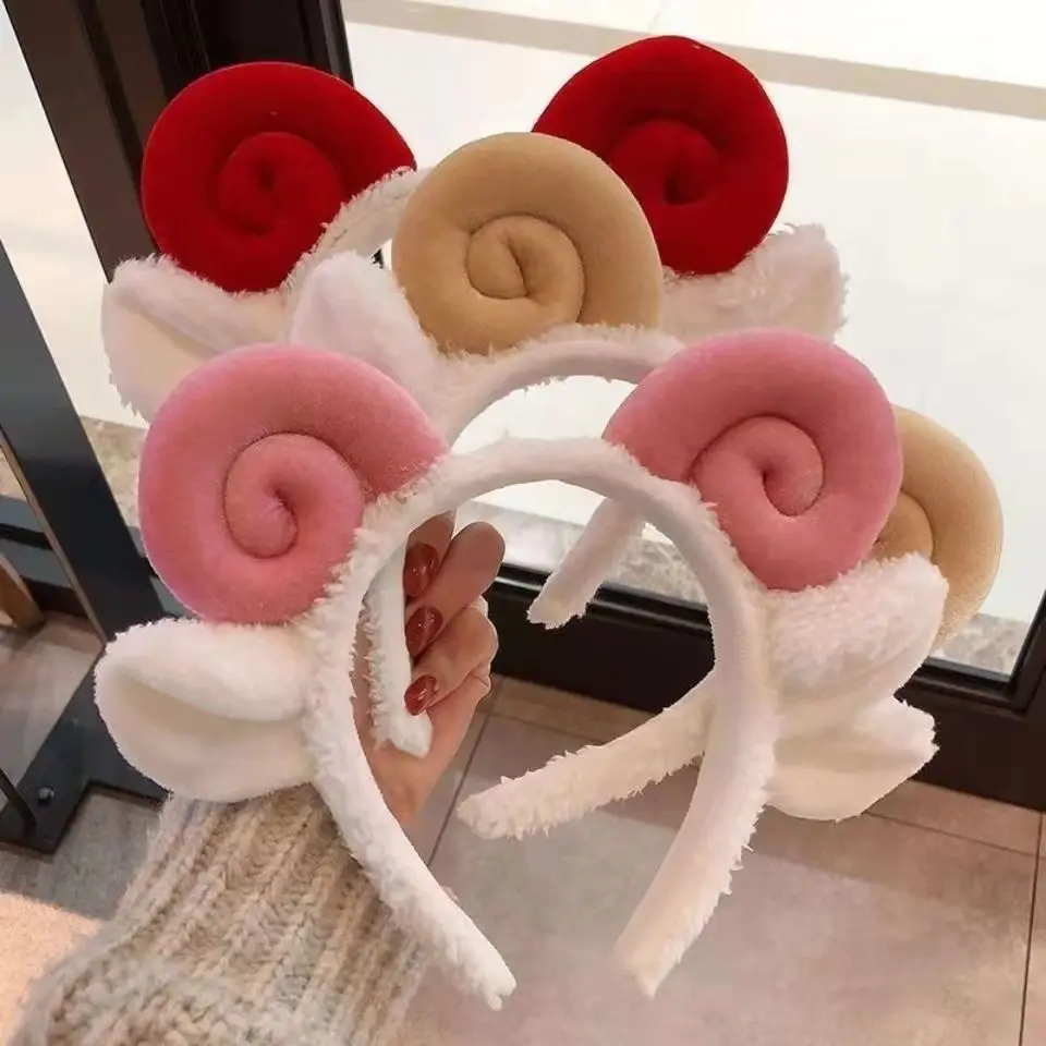

Woman Wash Face Makeup Mask Plush Elastic Hairpin Cartoon Hair Band Headband Hair Accessories Cute Hair Circle Hair Rope