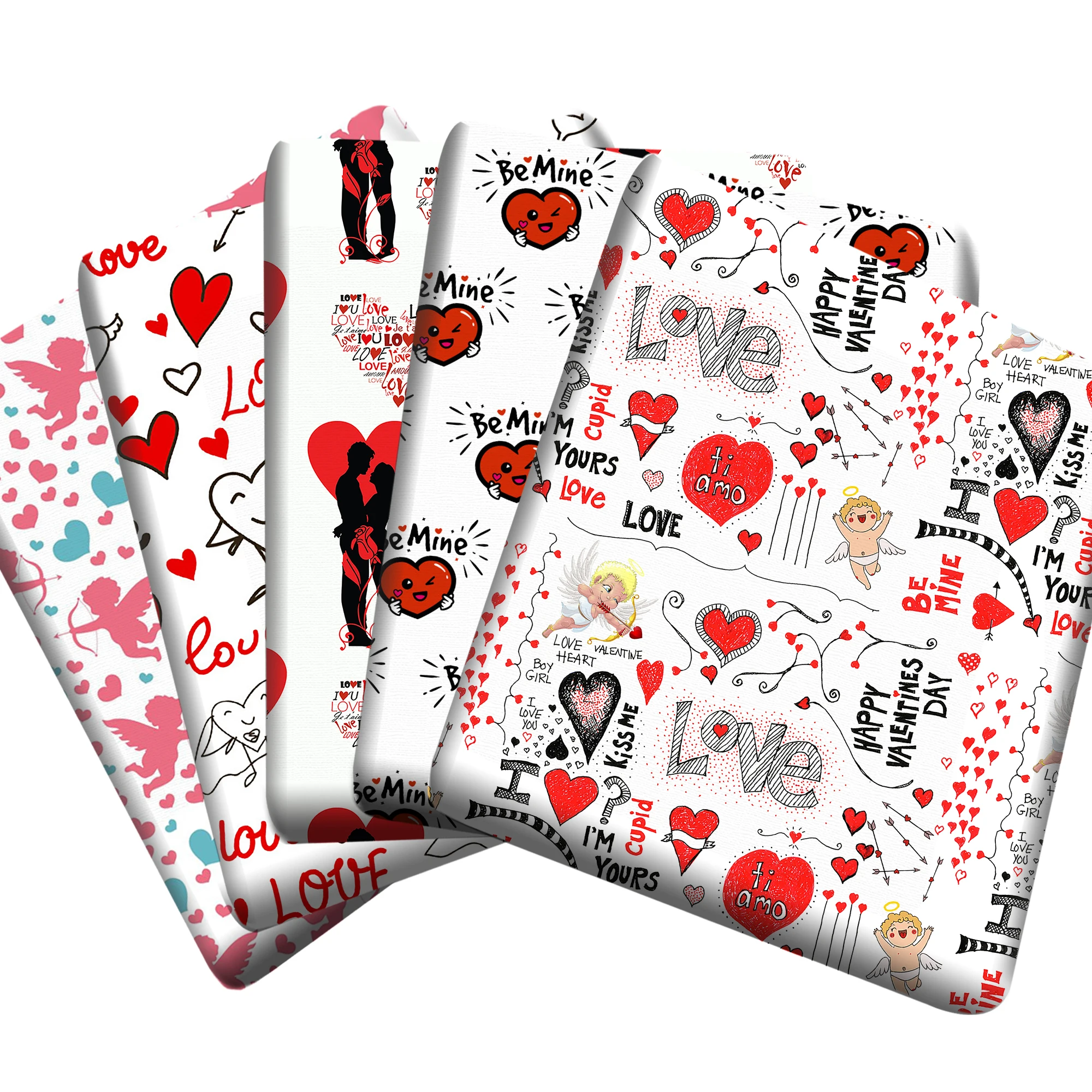 Хлопчатобумажная ткань в стиле Купидон 50x145 см