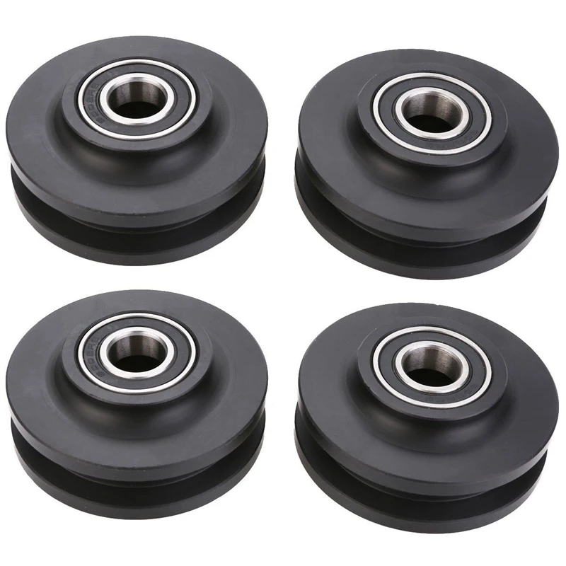 

4PCS Double Bearing Barn Door Pulley American Sliding Door Pulley Cabinet Window Pulley