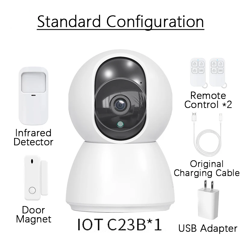 Фото Аксессуары для системы безопасности IoT с функцией ночного видения и оповещением в реальном времени №2