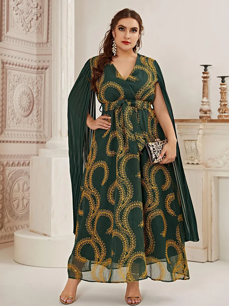 

TOLEEN Plus Size Women Maxi Long Dresses 2022 Spring Autumn Luxury Elegant Muslim Turkey Evening Party Wedding Festival Clothing