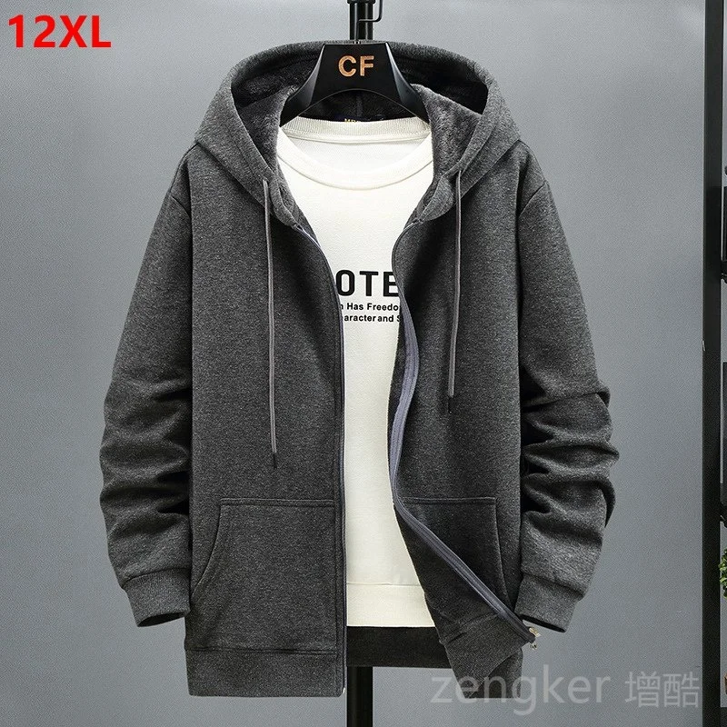 

Bi size Fleece ded cardian men's autumn winter trendy fasion jacket plus size die 12XL 10XL lare size men clotin