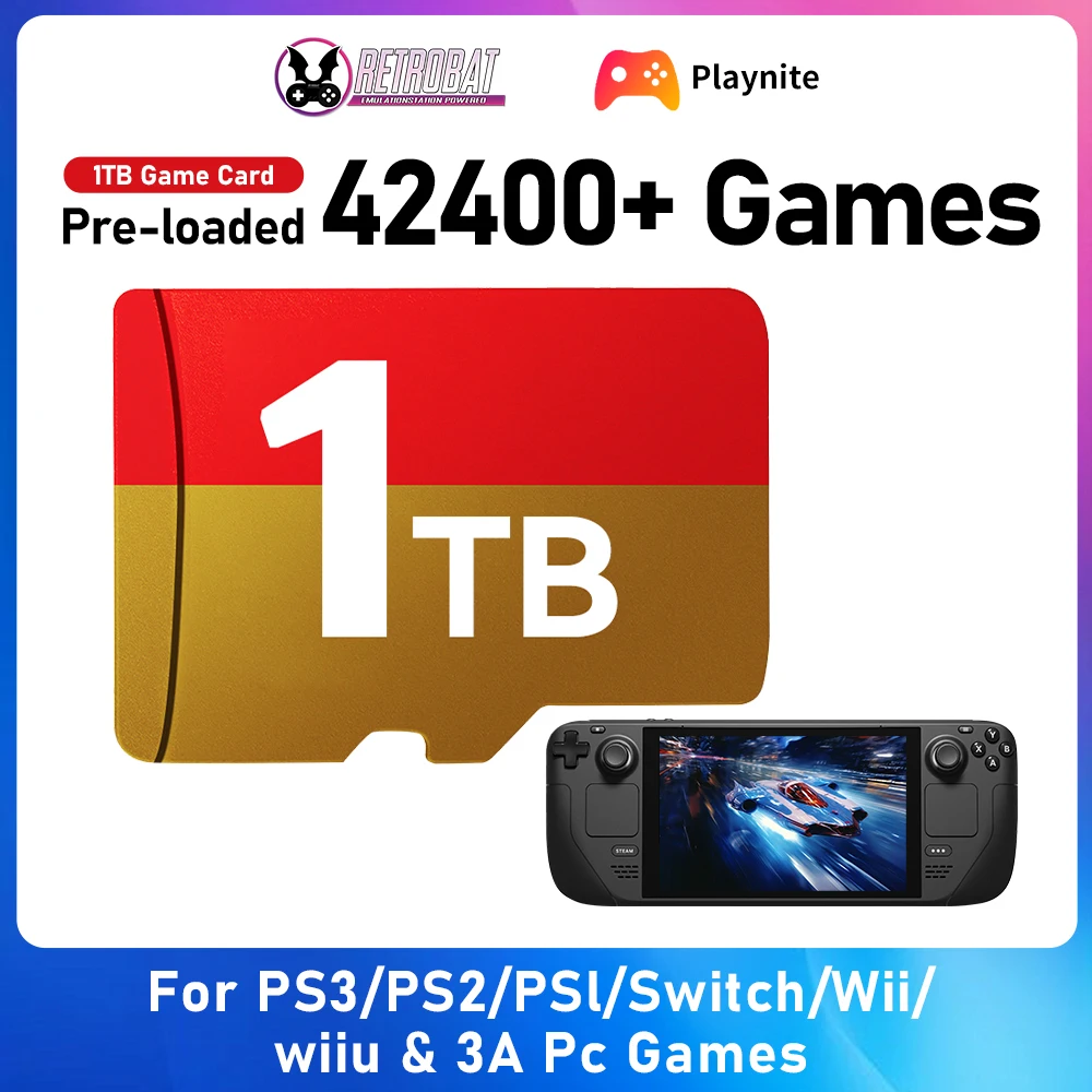 Фото 512 ГБ игровая карта TF Ретро игровая карта памяти для ROG ALLY/Ayaneo/OneXPlayer/Win PC 42400 + игры и 50 + эмуляторы для PS3/PS2/SS и т. д. №1