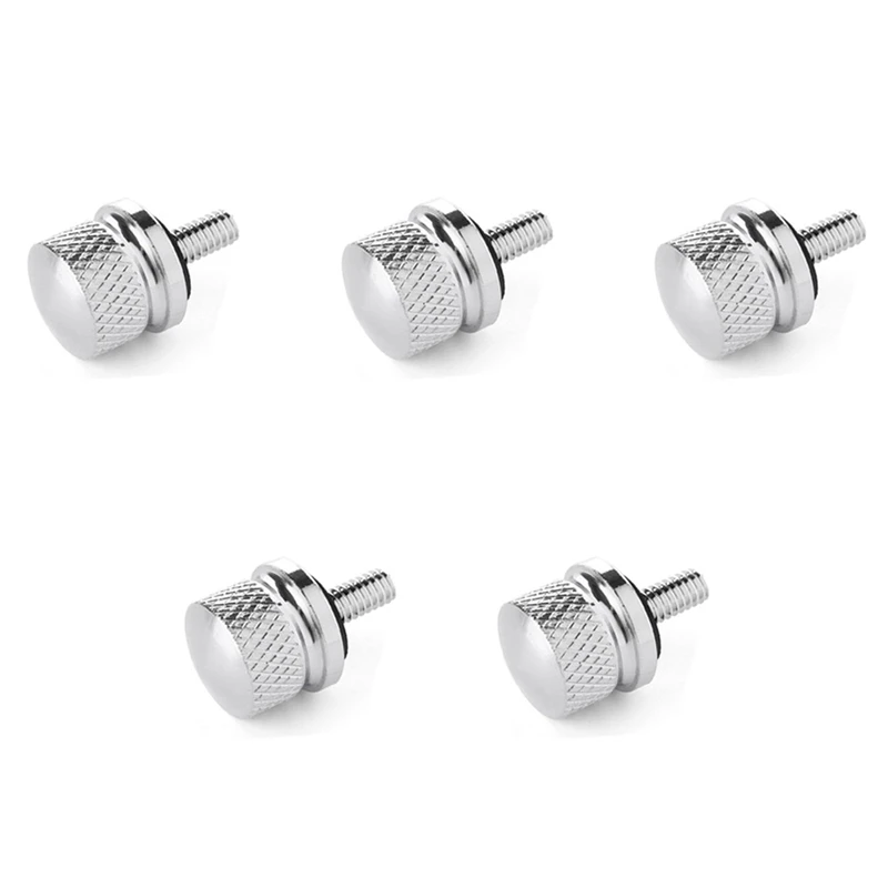 

5X Chrome Billet Aluminum Seat Bolt Screw Cap For Davidson