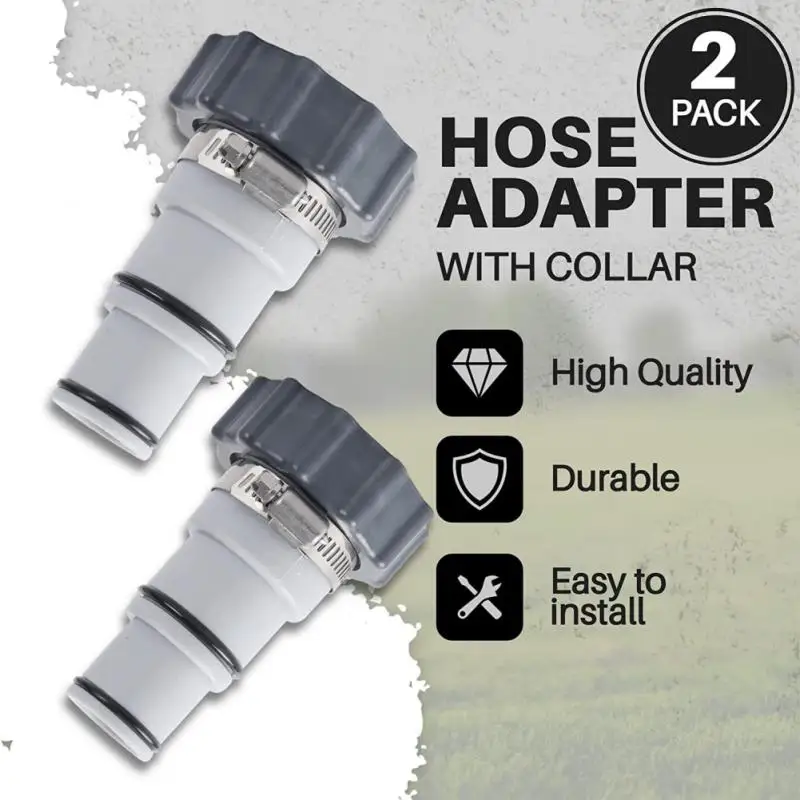 

Pool Hose Adapter A With Collar For Intex Threaded Connection Pump Converts 1.5 & 1.25-inch Hoses For Swimming Pool Part