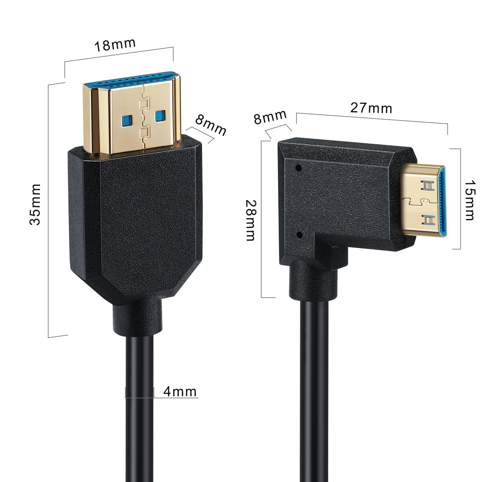 Кабель OD4.0mm Extreme Slim/Thin 8K Mini HDMI-совместимый