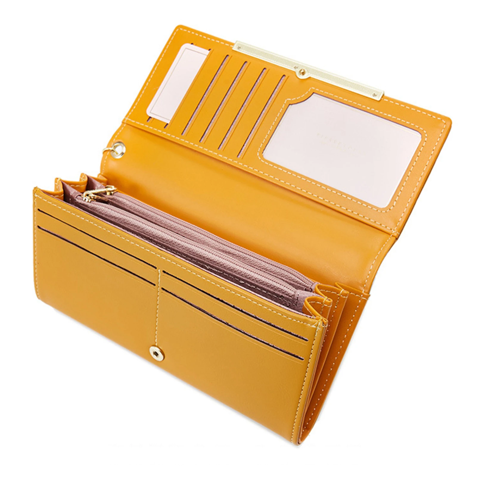 Solid Color Bifold Handheld Bag Women Multifunctional And Portable Wallet Perfect Gift Mobile Phone Coin Purse Обложка Для Паспо