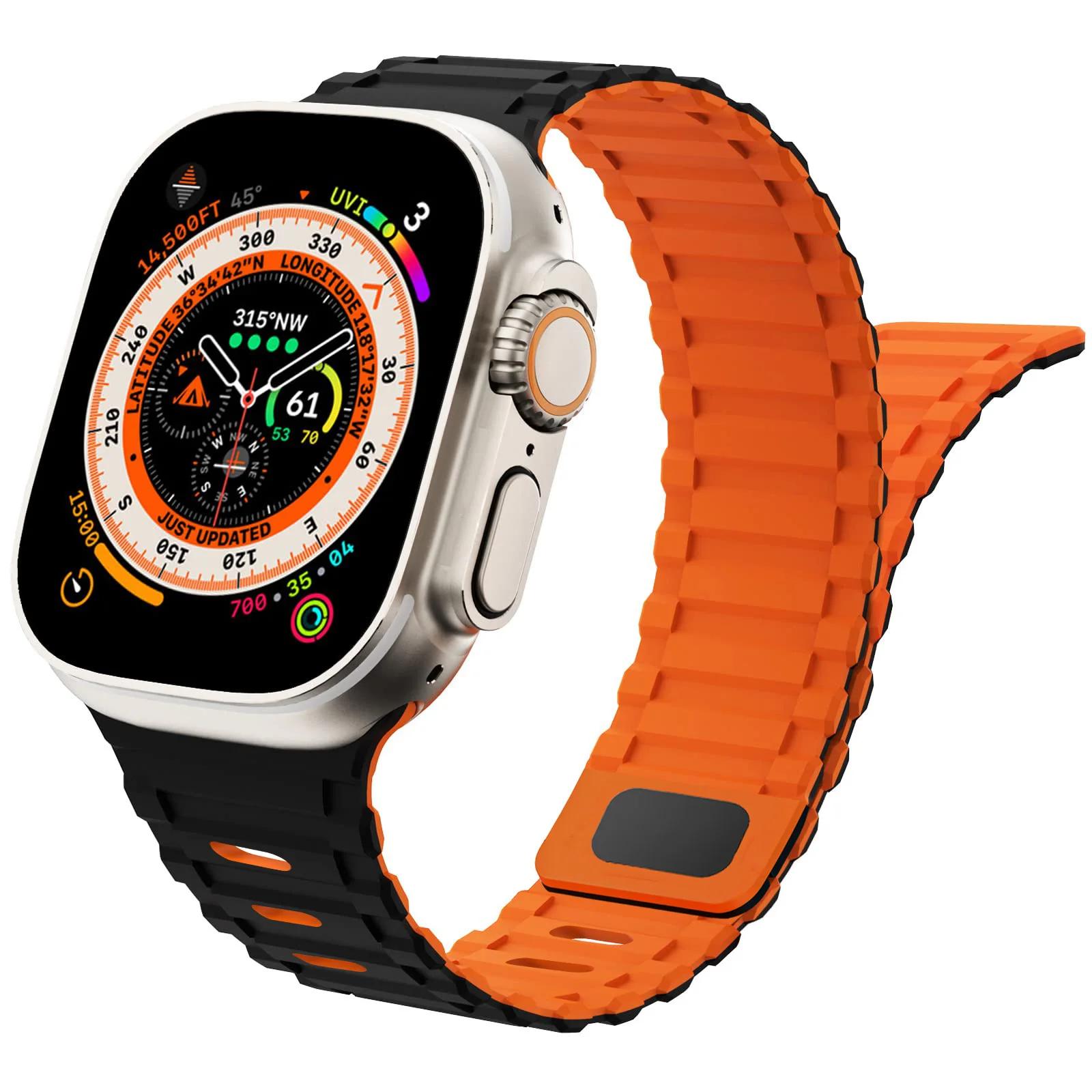 Магнитный ремешок для Apple Watch Ultra Band 49 мм 44 40 45 38 41 42 Силиконовый браслет Correa iWatch Series