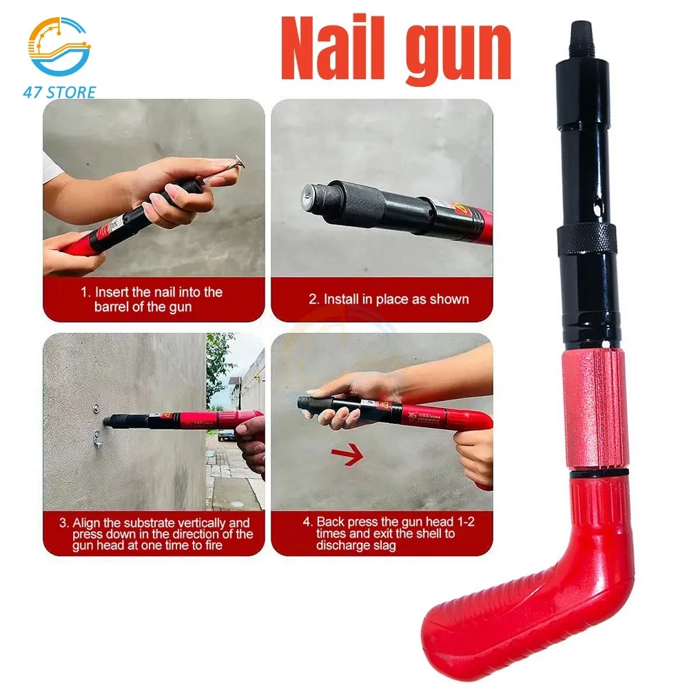Rivet Gun Nail Shooting Machine Ceiling Nailer Low Noise Mini Lightweight Wall Fastener Set Power Tools Manual Nailing Tool