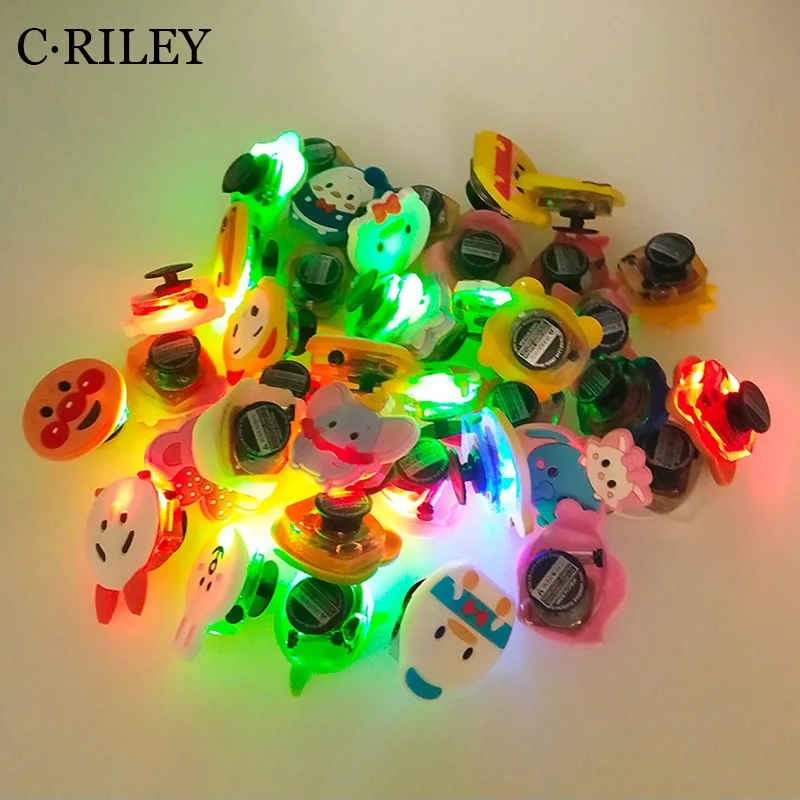 100pcs Is Up To You PVC LED Light Shoe Charms for Croc Ornaments Shoe Buckle DIY Accessories Decorations