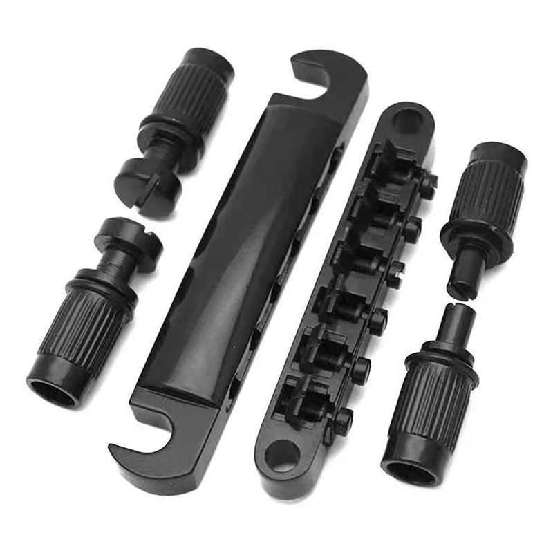 

Electric Guitar Bridge and Tailpiece Set Electric Guitar Replacement Parts Bridge Tailpiece Bridge for Les Paul Guitar