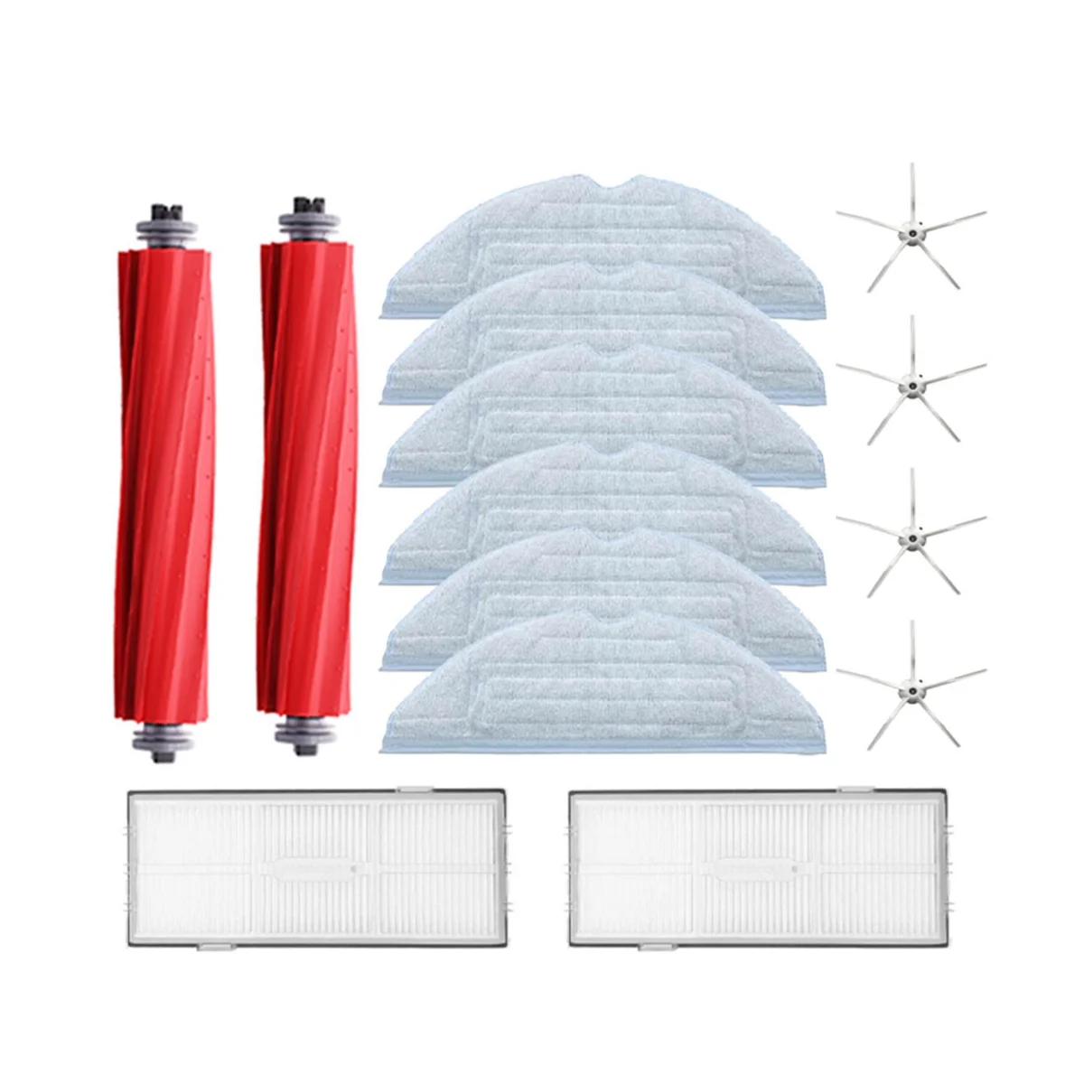 

14 шт., детали для S7 моющегося фильтра, основная щетка, Швабра, ткань, боковая щетка, скоба