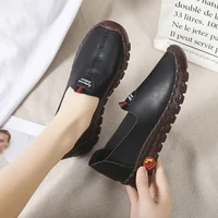 thick cushion sole flats shoes for women summer loafer long standing slip on moccasins mom red flats driving shoes woman flats