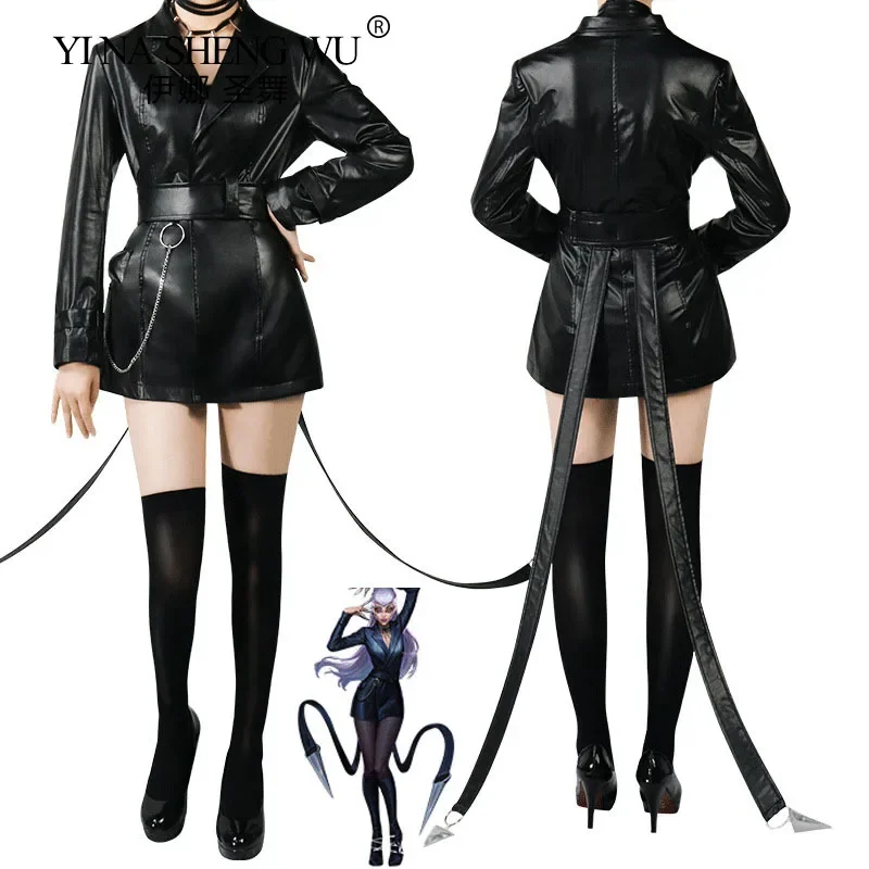 Rolecos игра KDA серия Ahri Akali KaiSa Evelynn Косплей Костюм Хэллоуин сексуальная девушка