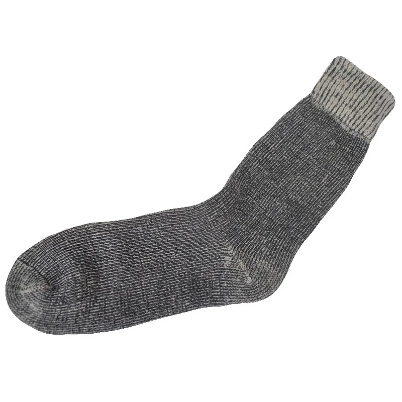 1 Pair Winter Super Thick Merino Wool Gray Color Hiking Socks Men's Socks Large Size