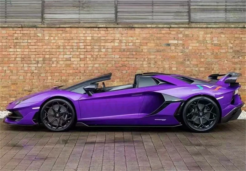 Фото Комплект боковых обвесов из полуформованного карбона в стиле SVJ для Lamborghini Aventador LP720 LP700 LP750 2011-2015 годов выпуска №5