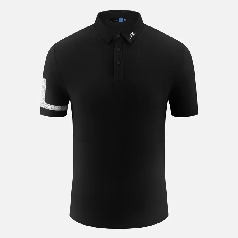 2023 Men's Short Sleeve Golf T-shirt Korean Version Slim Elastic Breathable Quick Drying Comfortable Sports Casual Clothes