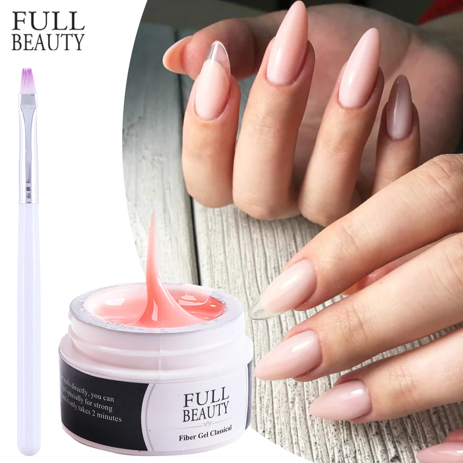 

15ml Prolong Nail Exetension Gel Set Acrygel Fast Building Varnish White Pink Crystal Finger Builder Manicure Brush Tools CH1623