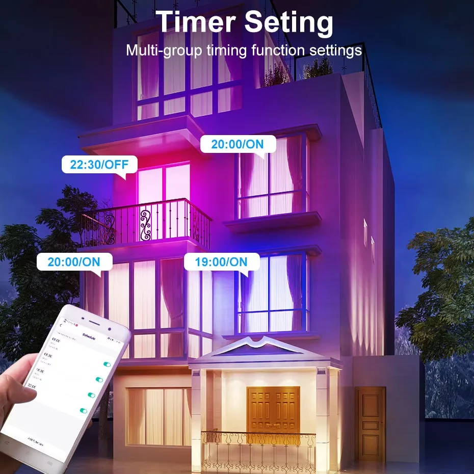 Фото Совместимая с Zigbee 3.0 умная лампочка E27 B22 15 Вт RGB с изменением цвета и регулируемой яркостью работает с голосовым командным управлением Alexa Google Home №5