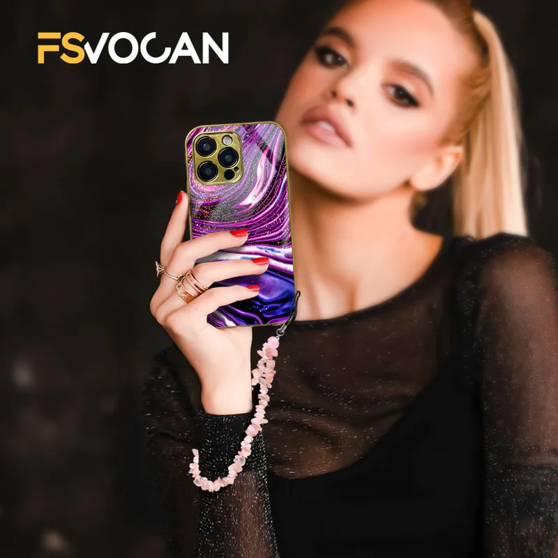 Очаровательный чехол для телефона с блестящими кристаллами и камнями Apple iPhone 15 14