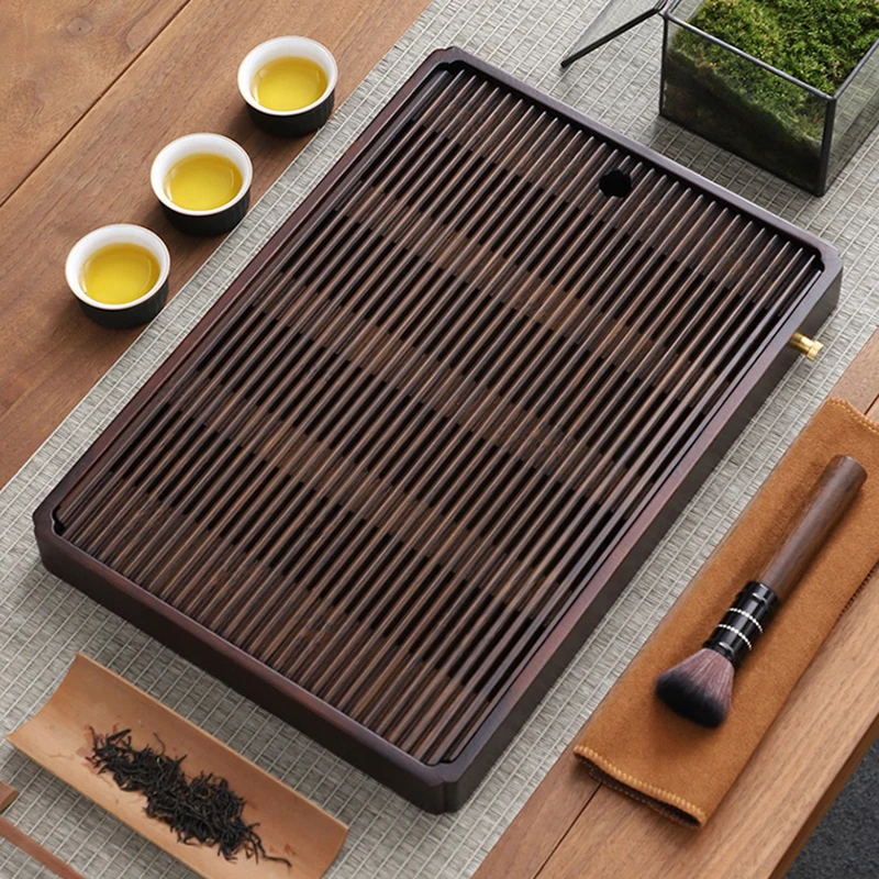 

Дренажные подносы Gong, офисные китайские рандомные бамбуковые аксессуары, подносы для чая фу, прямоугольные винтажные сервировочные подносы