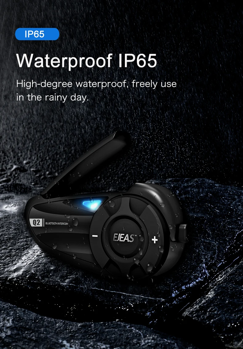 Bluetooth-гарнитура для мотоциклетного шлема до 2 водителей