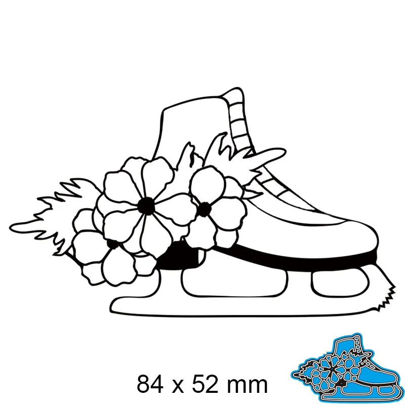 

Металлические пресс-формы ледяные коньки цветы сделай сам скрап-бронирование фотоальбом тиснение бумажные карты 84*52 мм