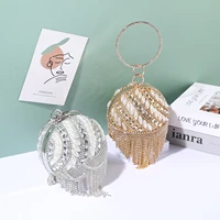 luxury womens ball hand bag evening bag with rhinestone tassel pearl delicate ladies and ladies wedding party opponent to take