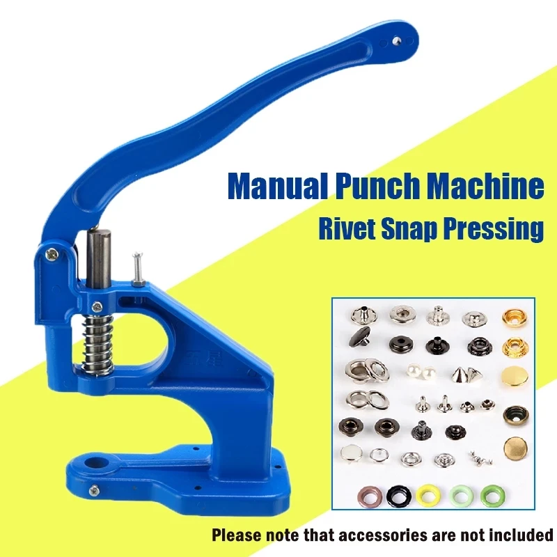 

Hand Press Machine Snap Grommet Rivet Eyelet Machine Pressing Clamp Machine Manual Button Installation Tool for Leathercraft