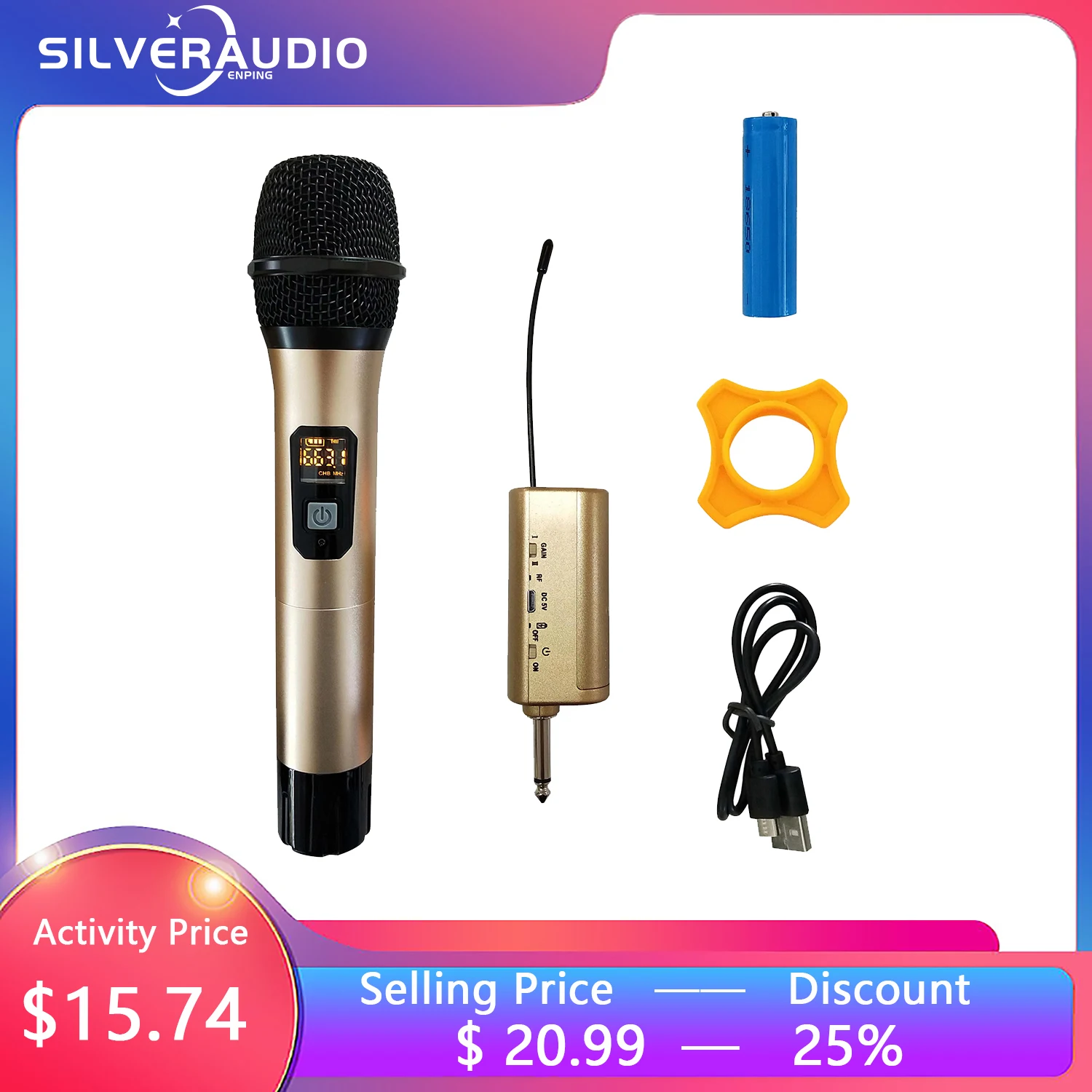 

GAW-009A Professional Wireless Microphone PC Conference Universal Receiver For Home Karaoke Stage Performance