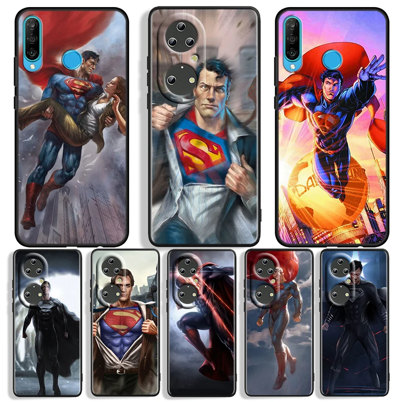 

Batman Superman Cute For Huawei P50 P40 P30 P20 P10 Pro Lite P Smart Z 2019 4G 5G Silicone Soft Black Phone Case