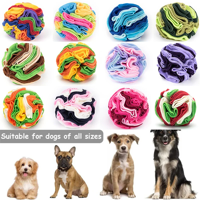 

Dogs Sniffing Ball Toy Pet Leak Food Anti Choking Mat Puppy Feeder Training Blanket Nose Work Toy Pet Slowing Feeding Dog Mat