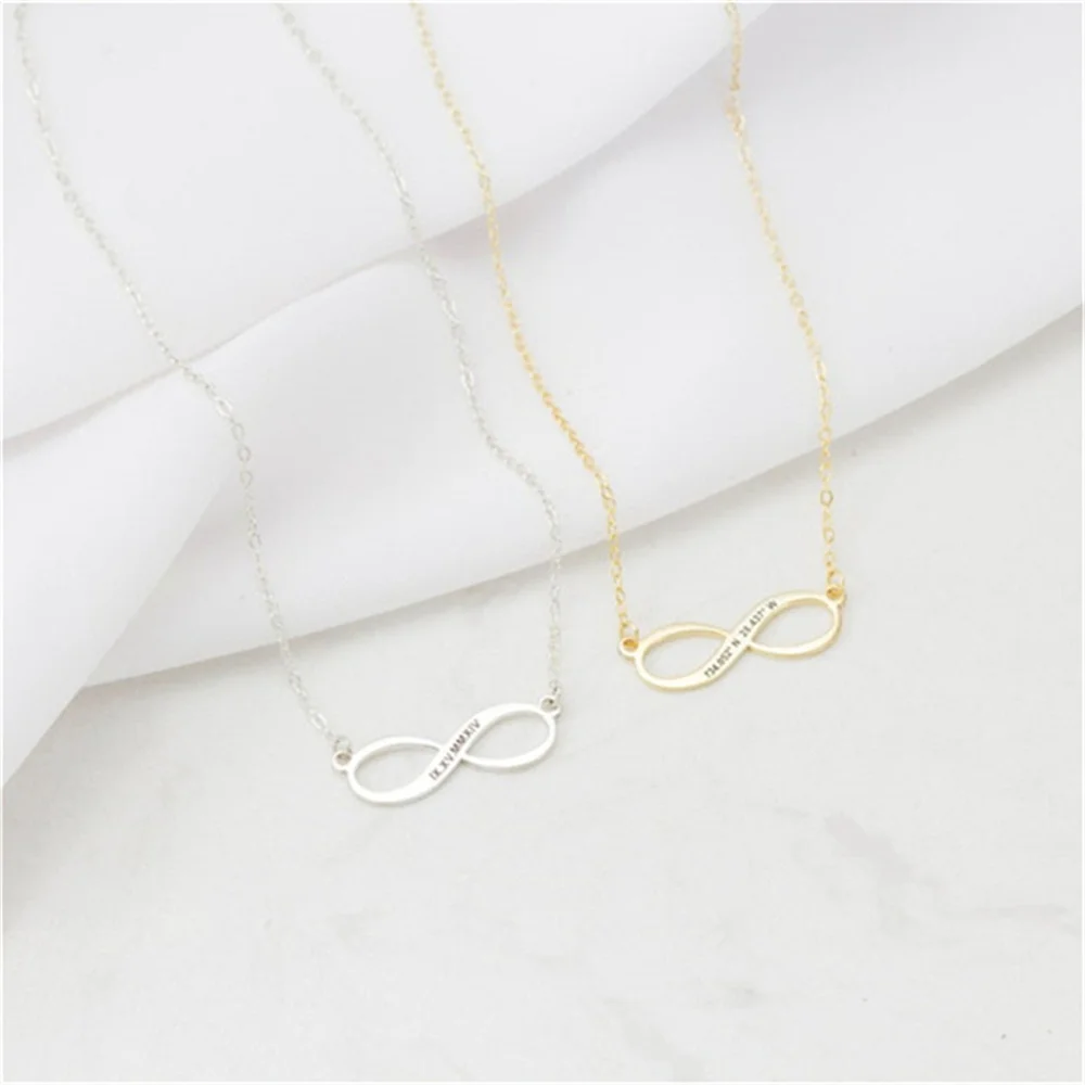 Mobius Ladies Custom Necklace Personality Custom Stainless Steel Women's Necklace Monogram Engraved Custom Gift