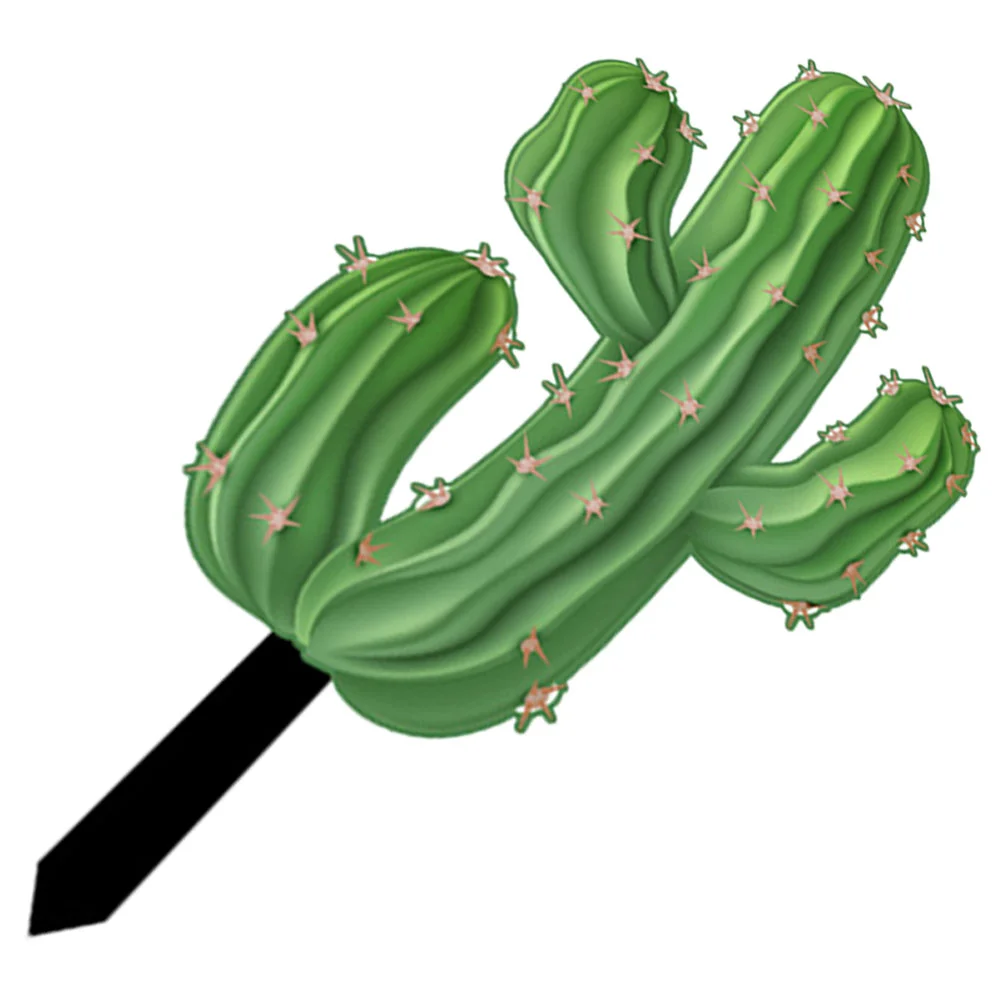 

Decorative Outdoor Props Garden Ornament Stakes Signs Cactus Landscaping Decoration Insert Metal Ground Inserted