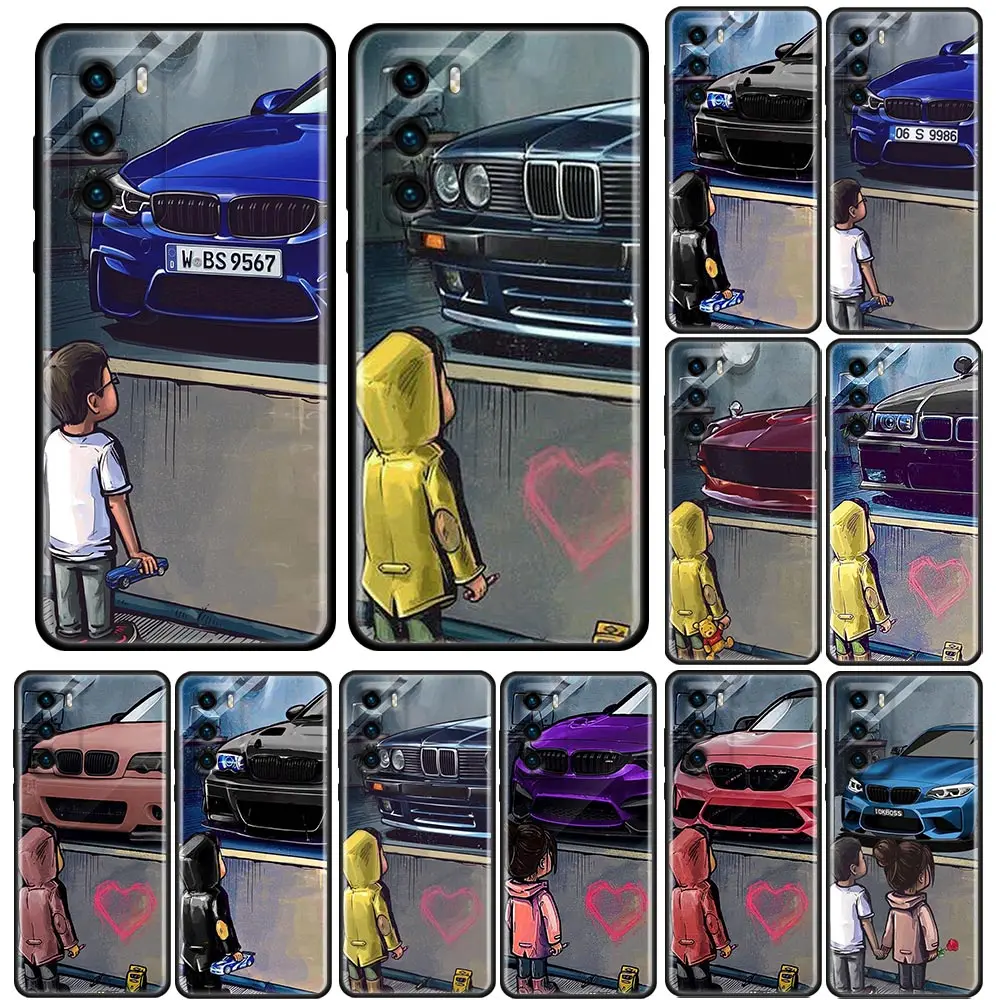 

Boy See Sports Car Vehicle Jdm Drift Case For Huawei P50 P50E P40 P40E P30 P20 P10 P Smart Z 2019 2020 2021 Pro Plus Lite Cover