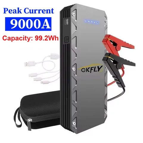 GKFLY 3000A/5000A/9000A автомобильный стартер автомобильный аккумулятор стартеры 12 В Power Bank пусковое устройство усилитель для бензинового дизельного автомобиля