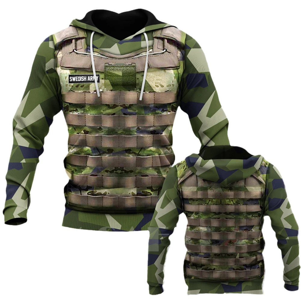 

New Battlefield Camouflage Hoodie Men's and Women's Unisex 3d Printed Army Green Field Pullover Plus Size Outdoor Street Trend