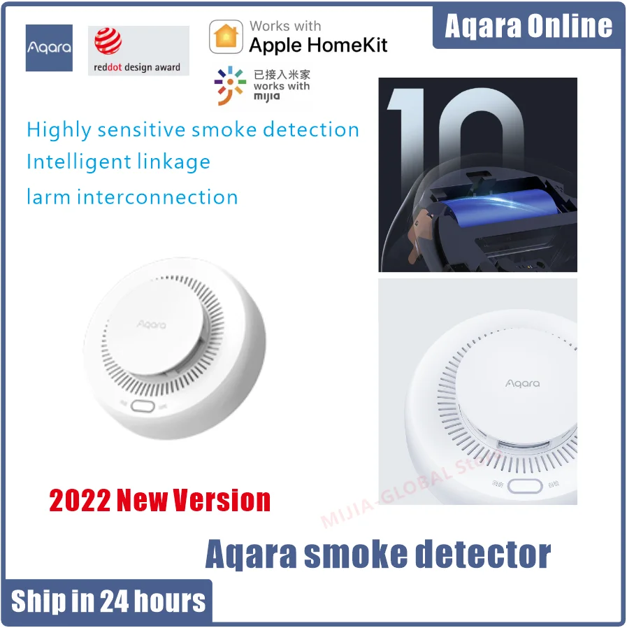 2022 Aqara Smoke Detector Zigbee Compatible Fire Alarm Monitor Sound Alert Works With Xiaomi mijia APP mi home