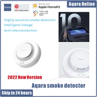 2022 aqara smoke detector zigbee compatible fire alarm monitor sound alert works with xiaomi mijia app mi home