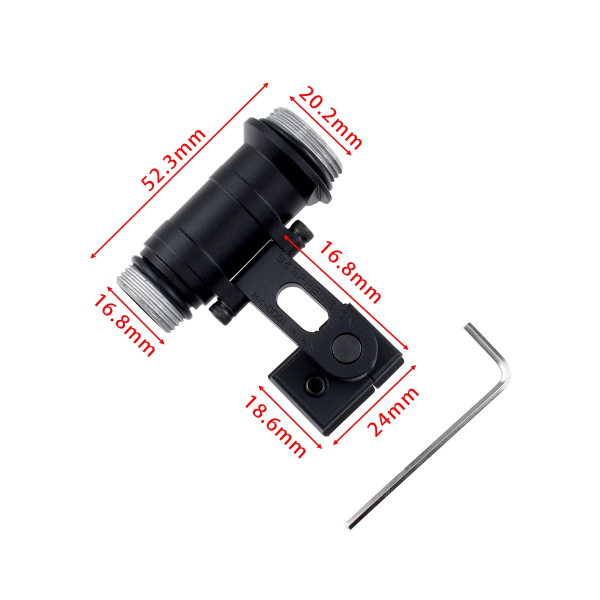 Крепление для фонаря SureFire M300 M300B M300C M300V Light SS MAX Precision ARC на шлем MICH2000, крепление на боковую направляющую для быстросъемного шлема (art.: 3920da6419e9b) - 3920da6419e9b