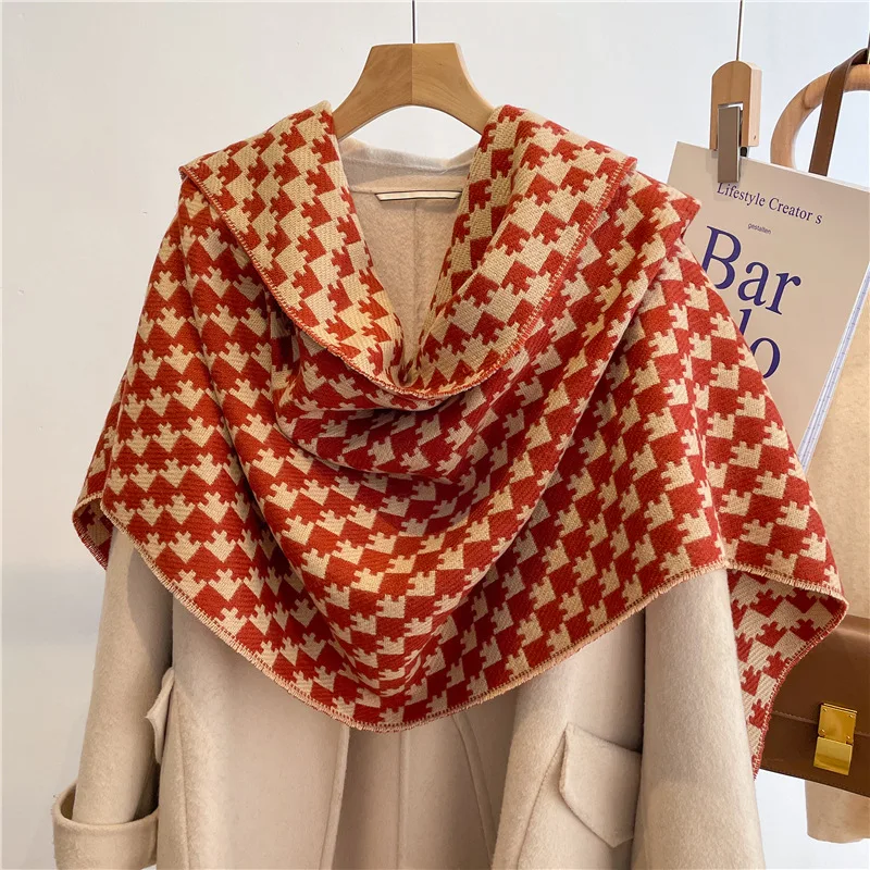

Fahion Cashmere Women's Scarf Winter Warm Large Pashmina Blanket Bufanda Print Stoles 2022 Shawl Wraps Poncho Echarpe Scarves