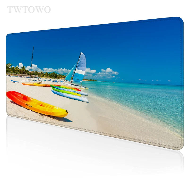 

Beach Waves Mouse Pad Gaming XL New Home Mousepad XXL Desk Mats Anti Slip Carpet Natural Rubber Mouse Mat Desktop Mouse Pad