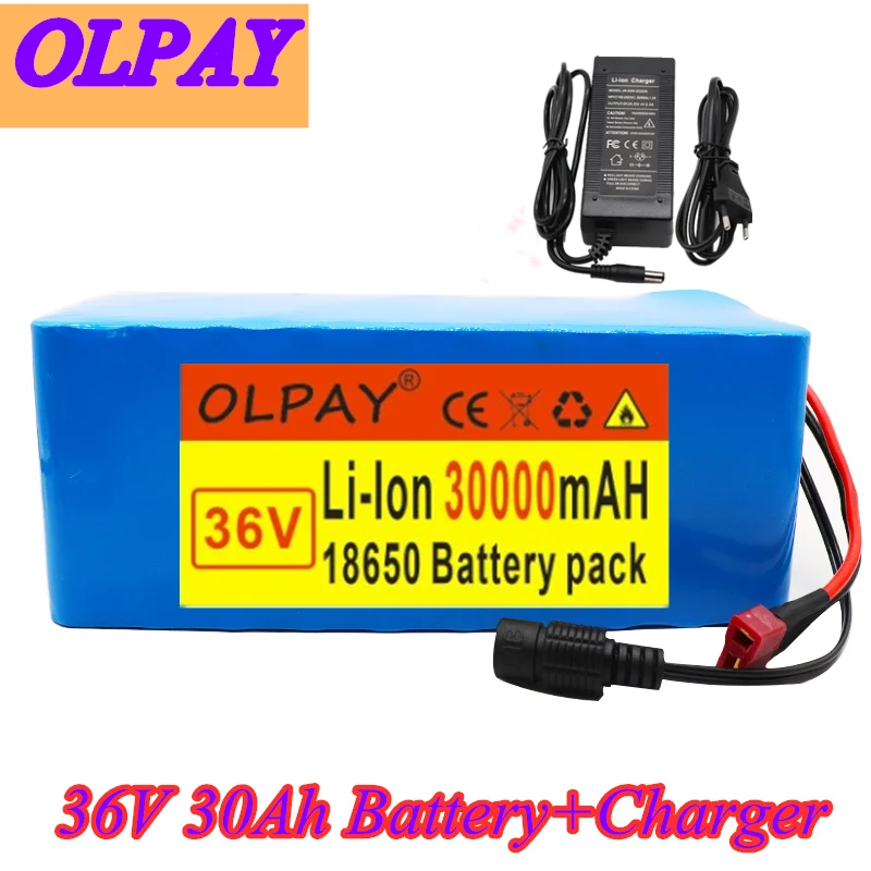 

Оригинальный аккумулятор 36 В 10S4P 30 Ач, аккумулятор высокой мощности 500 Вт 42 В 30000 мАч для электровелосипеда, BMS + зарядное устройство 42 в