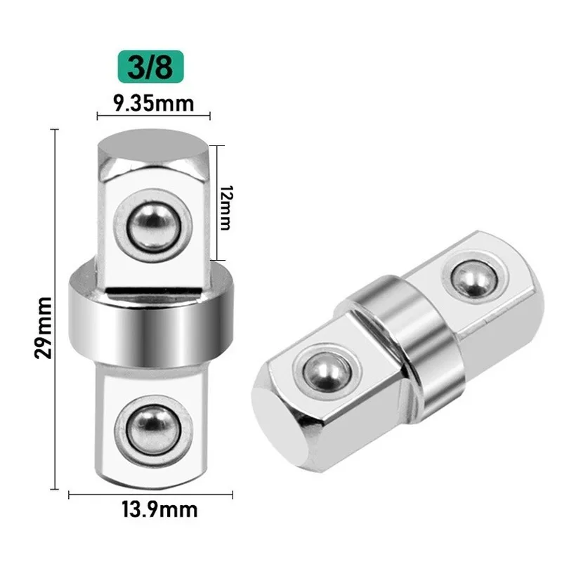 

3/8 Sleeve conversion connector extension wrench adapters double head hex toouter square drive socket converter tool accessories