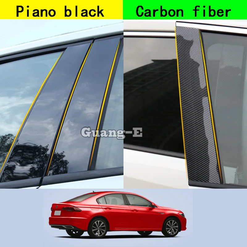 

Для Volkswagen VW Bora 2019 2020 2021 2022 2023 автомобильный Поликарбонат материал столб Крышка дверь отделка окно молдинг наклейка пластина