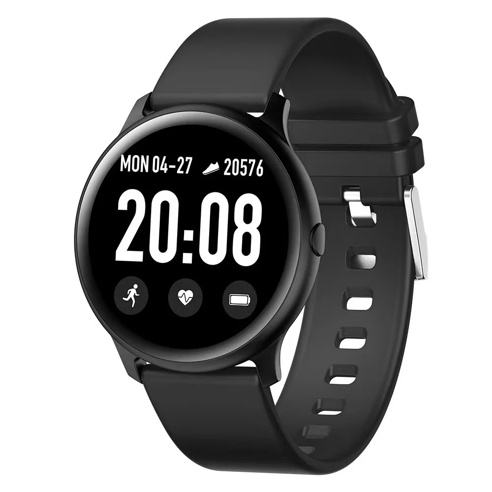 

New KW19 Sports Men's Smart Watch Circular Screen Women's Blood Oxygen Pressure Heart Rate Meter Step Sleep Monitoring For Apple