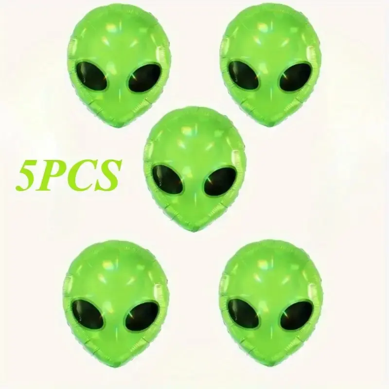 

Комплект из 5 зеленых шаров в форме инопланетян Globos